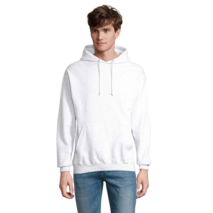 Sweat à capuche unisexe promotionnel CONDOR Blanc Chiné